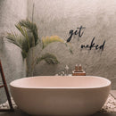 Metal Sign Get Waked  Wall Letters Modern Bathroom Quotes Wall Decor, Metal Wall Art For Bathroom, Farmhouse Cursive Letter Wall