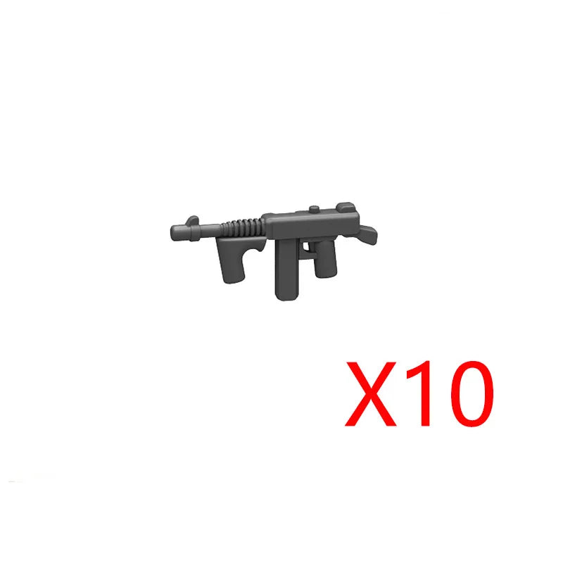 WWII Military Building Blocks Accessories Soldier Figures Weapons Box Rifle Submachine Gun AKM Shield Mini Brick Toy K003 Gift