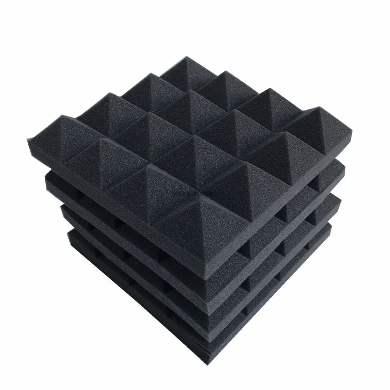 Make friend 60Pcs 250x250x50mm Studio Acoustic Soundproof Foam Pyramid Sound Absorption Treatment Panel Tile Protective Sponge