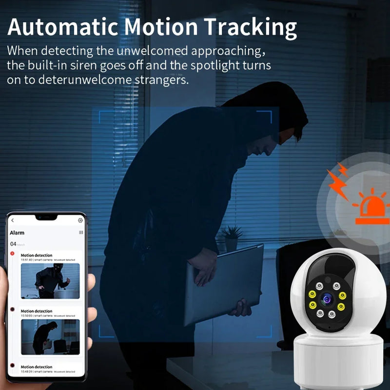 5MP Smart WiFi Camera Auto Tracking Home Indoor Security Full Color Night Vision Motion Detection Surveillance Camera