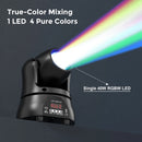 Yiflamefly 4Pcs 40W Mini Beam Moving Head Light Stage Light Standard DMX512 13CH for Concert Party Weddings Nightclub Dance Hall