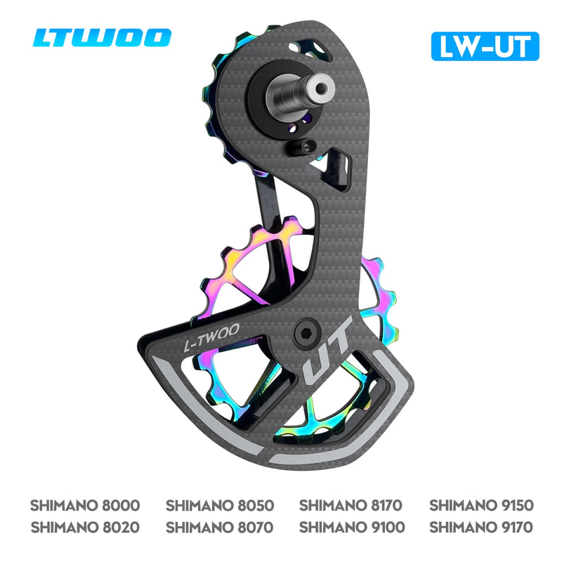 LTWOO UT Bicycle Ceramic Bearing Carbon Fiber Jockey Pulley Wheel Set Rear Derailleurs Guide For 105 5800 6800 Ultegra DURA ACE