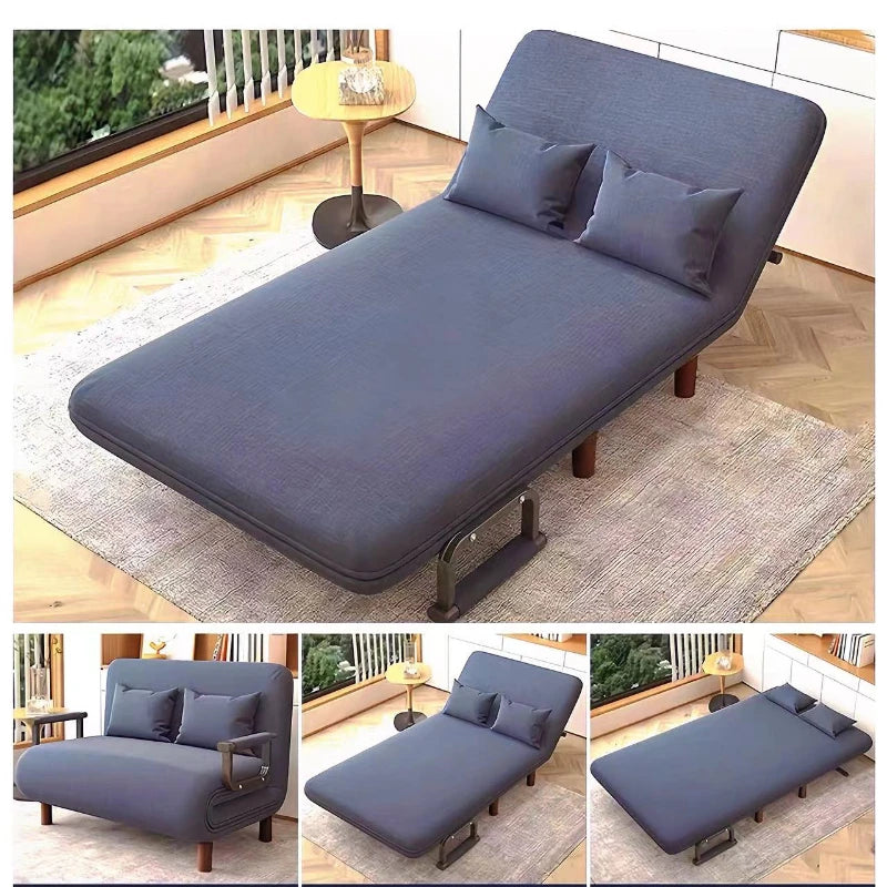 New Foldable Sofa Bed, Multifunctional Sofa, Internet Celebrity Living Room Double Push and Retractable Sofa Convertible Bed