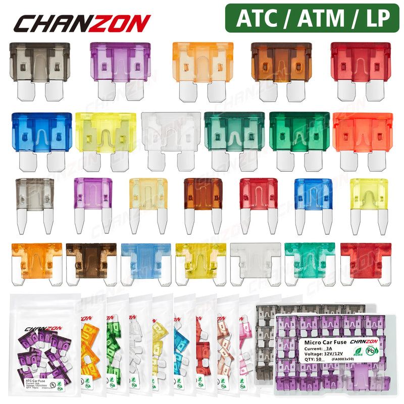 ATC ATM Mini Micro Car Fuse Auto Blade 2A 3A 5A 7.5A 10A 15A 20A 25A 30A 35A 40A Fast Blow Electric Motorcycle Automotive