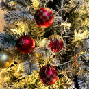 16PCS 6CM Christmas Ball Decoration Christmas Tree Ornaments Electroplated Plastic Painted Xmas Hanging Tree Pendants Xmas Decor