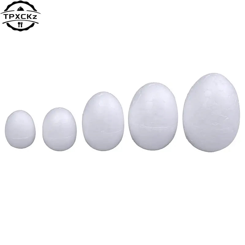 10pcs/set 3-7cm Modelling Polystyrene Styrofoam Foam Egg Ball For DIY Christmas Day Or Easter Day Decoration DIY White Craft