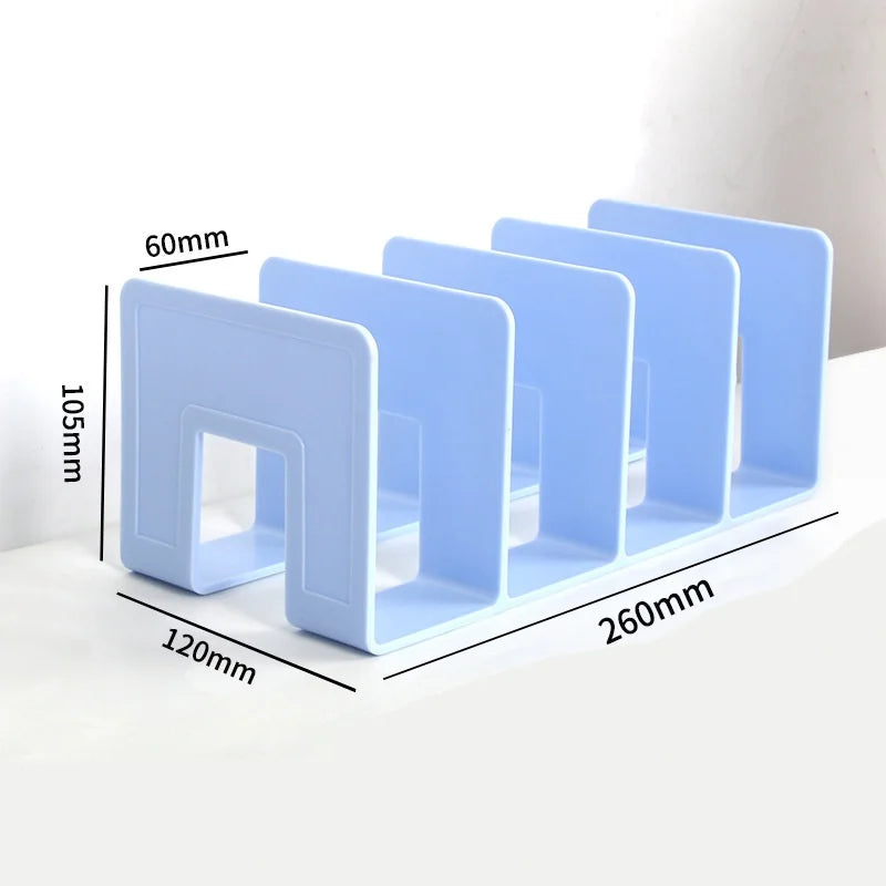 A bookshelf desktop book storage artifact divider desk storage shelf transparent acrylic bookend bookshelf