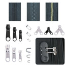 85Pack Metal Zippers Repair Kit Sets Zipper Repair Replacement Kit Easy Fix Zipper Slider Head Puller Accessories Tools