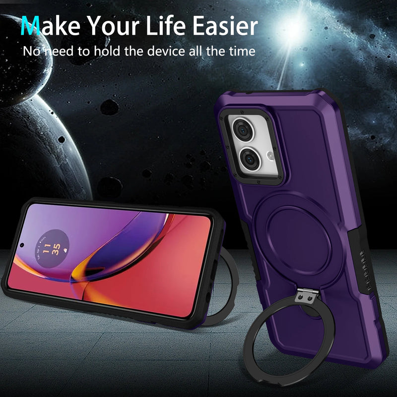 For Motorola Moto G14 G54 G84 Case Shockproof Armor Silicone Bumper Phone Cases For Moto G 14 54 84 Stand Holder Back Cover