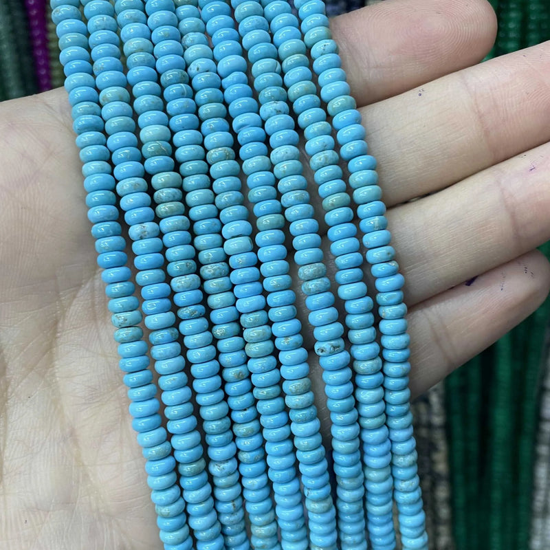 Natural Agates Tiger Eye Chalcedony Jades Stone Round Rondelle Spacer Beads For Jewelry Making Diy Bracelet Accessories 2X4mm