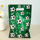 10pcs Green Soccer Pattern Gift Bag, Candy Tote Bags, Multi-Purpose Gift Wrapping Supplies Goody Bag,Birthday Party Decor