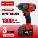 M-WALK Mid-Torque Impact Wrench Electric Cordless High Speed Car Truck Repair Professiona Power Tools For Milwaukee Battery Pin