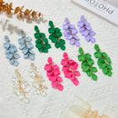 Colorful Petal Leaves Drop Earrings For Women Korean Fashion Jewelry Women's Accessories Charm Gift Wholesale
