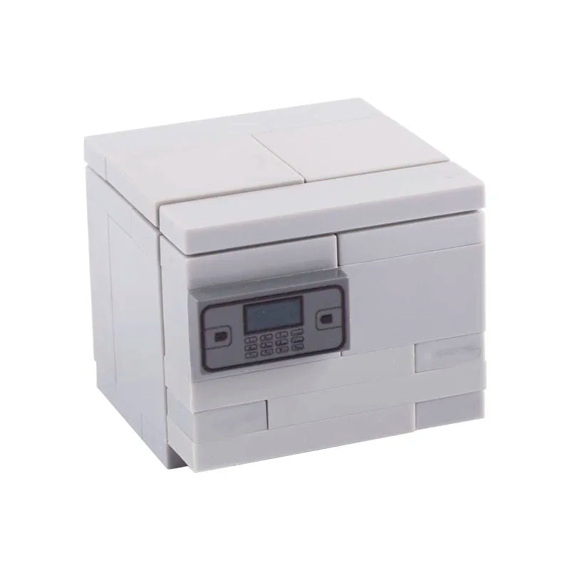 MOC Building Blocks Figures Accessories Cash Dollar Coin Bag Model Gold Silver Bar Colored Diamond Treasure Box Series Coffer