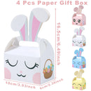 Easter Rabbit Ear Handheld Paper Box Candy Cookie Gift Box Gift Packaging Birthday Party Gift Box Happy Easter Party Supplies