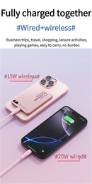 New 10000mAh Ultra-thin Magsafe Power Bank 22.5W Super Fast Charging Portable External Battery for IPhone 16 15 14 13 12 Huawei