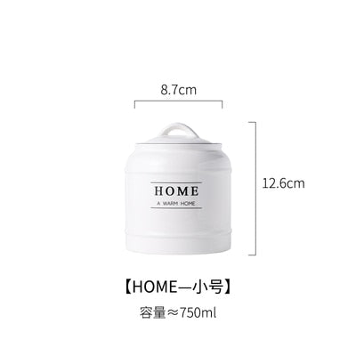 Ceramic Lid Sealed Cans Candy Cans Household Snack Storage Bottle Coffee Beans Tea Cans Kitchen Multigrain Storage Container