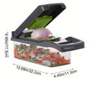 Multifunctional 5-in-1 Vegetable Chopper – Cutter, Dicer, Slicer, Mandoline & Onion Chopper for Vegetables, Easy to Clean
