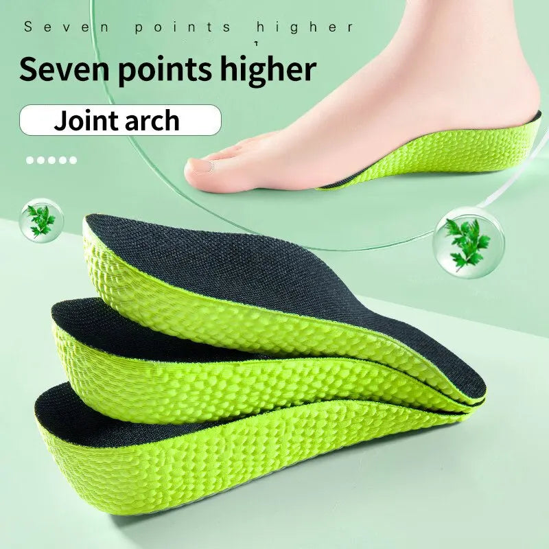Memory Foam Height Increase Insoles for Men Women Shoes Flat Feet Arch Support Orthopedic Insoles Sneakers Heel Lift Care Insole