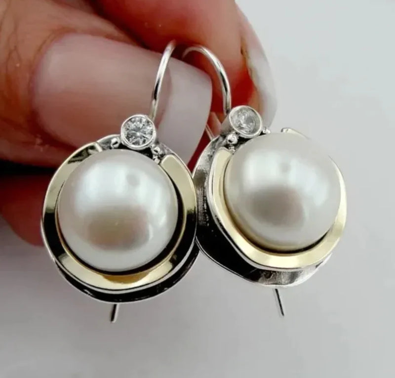 Korean New Fashion Round Pearl Earrings Pendant Accessories For Women‘s Party Earrings Custom Jewelry
