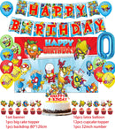 Superzings Birthday Party Supplies Balloon Banner Backdrop Tableware Cake Topper Party Decoration Baby Shower