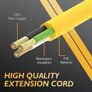 Welder Extension Cord 8AWG 20FT Heavy Duty Power Extension Cord Welding Machine ETL Approved Resist Splash Water Oil Abrasion