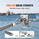 SucceBuy 600/1000ft 1/8" 7x7 Strands Wire Rope Kit with Cutter & Gloves 316 Stainless Steel Cable for Handrail Decking Fence
