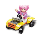 SLUBAN Girl Princess Royal Carriage Wagon Horse Racing Party Model Building Blocks Enlighten Action Figure Toys For Children