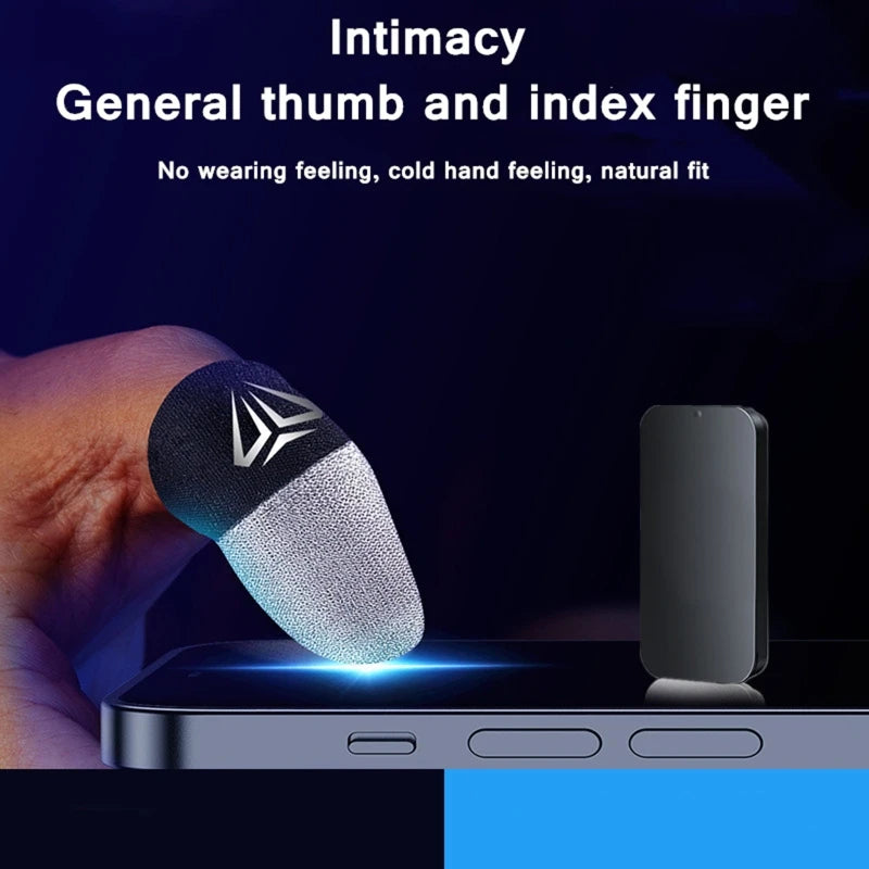 Slim Fingertip Gloves For Gamers Sweatproof Tear Resistant Touch Screen Finger Sleeve Fingertip Cover With Storage Case