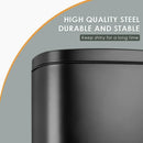 Resistant Rectangular Trash Can With Soft-Close Foot Pedal, Brushed Stainless Steel, 30L, Satin Nickel Finish