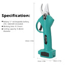 800W Cordless Electric Pruning Shears Electric Pruner Garden Scissors Tools Secateur 21V Rechargeable Battery Pruning Shears