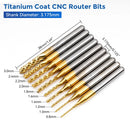 40tlg. Schaftfräser CNC Router Bits mit ER11, ER16 Spannzange, 1/8" Schaft CNC Fräser Gravierfräser Set