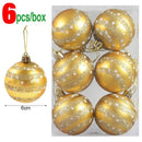 6cm Weihnachtsbaumkugel Bunte bemalte Kugeln Hängende Anhänger Ornamente Weihnachten Neujahr Party Heimdekoration Zubehör