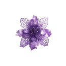 5pcs 9cm Large Artificial Flowers Christmas Tree Pendant Hollow Simulated Flower Christmas Decoration For Wedding Party New Year