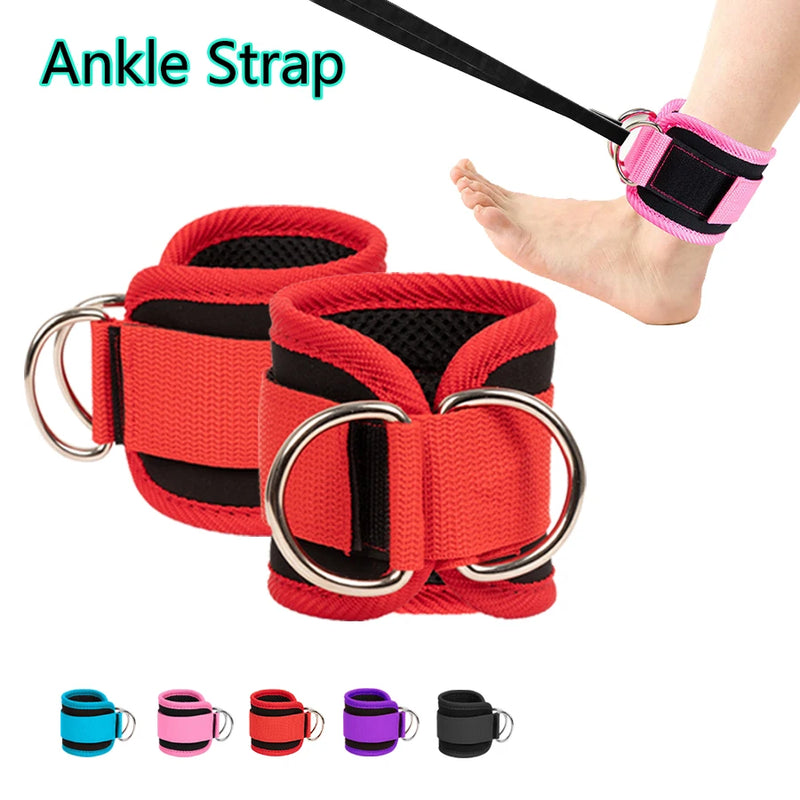 Fitness Ankle Straps Adjustable D-Ring Support Cuffs Gym Leg Strength Workouts Pulley With Buckle Sports Guard Safety Abductors