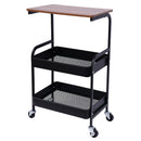Bymaocar 3 Tier Mobile Laptop Printer Cart Table Rolling Scanner Rack Shelf Computer Desk Wheels Office Supplies Stand Holder