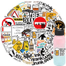 50pcs Funny Beer Stickers For Laptop Luggage Skateboard Scrapbook Diary Vinyl Waterproof Sticker Cartoon DIY Decals Toys
