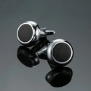 Luxury men's French shirt cufflinks classic round blue black stars rudder cuff buttons suit accessories jewelry gifts wholesale