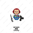 SAW Horror Movie Jack Ripper Mini Action Figures Building Blocks Brick Models Silent Hill Horrifying Chainsaw Man Halloween Toys