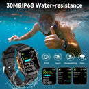 New Outdoor 10ATM Waterproof Swim Smart Watch Men GPS Compass Flashlight 540mAh Large Battery Bluetooth Call Sport HD Smartwatch