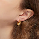 925 Sterling Silver Ear Needle Geometry Square Hoop Earring for Women Simple Double Round Pendant Huggie Earrings Jewelry Gift