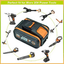For Worx 20V 8000mAh Lithium battery Rechargeable WA3551 WA3553 WA3553.1 WA3570 for All WORX Electric and Garden Tools