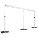3X6M Double Crossbar Pipe&Drape Backdrop Stand Applicable To Centers for Wedding Curtain Decoration Portable Aluminum Pipe Kit