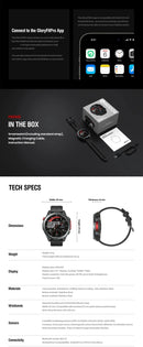 NEW Stratos 4 GPS Smart Watch 1.43 AMOLED Display Built-in Compass Barometric Altimeter Flashlight Voice Call Smartwatch