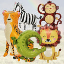 Forest Animal Balloons Jungle Themed Decorations Aluminum Film Balloons Crocodile Monkey Inflatable Balloons Birthday Party