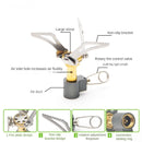 Outdoor Gas Stove Camping Burner Portable Mini Folding Stove Gas Heater Survival Furnace Foldable Furance Head for Picnic Cooker