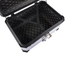 AP03 65L Aluminum Waterproof Motorcycle Top Case, Trunk Tail Box with Security Lock for Luggage (Silver)