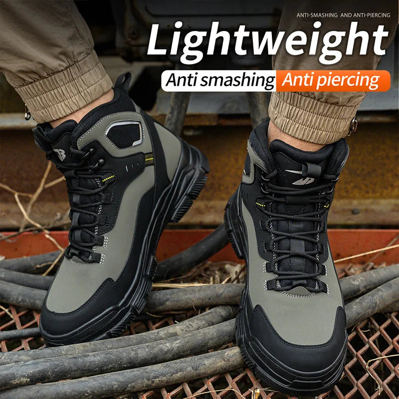 New Work Boots Indestructible Safety Shoes Men Steel Toe Shoes Puncture-Proof Sneakers Male Botas Shoes Men's Work Shoes