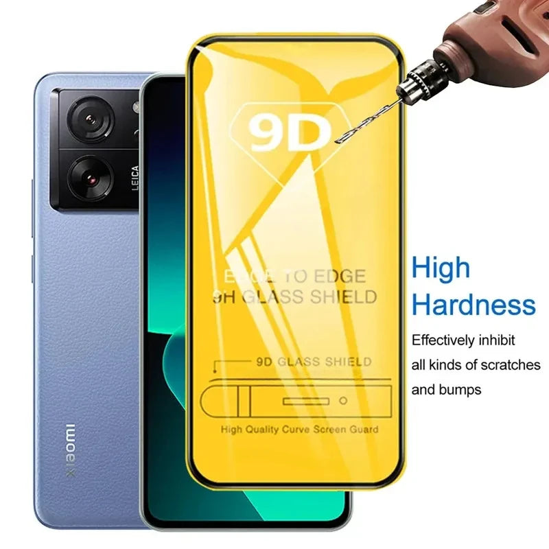 5Pcs Screen Protector for Xiaomi 13T 12T 10T 9T 11T Poco X6 F3 M4 M3 M5 F5 Pro Tempered Glass for Redmi Note 13 12 11 10 9 Pro