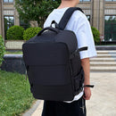 Easy Carry Airplane Approved Backpack, Minimalist Solid Tone Multi-pocket Daypack for Daily Commute and Holiday
